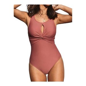 CUPSHE Women’s One Piece V Neck Cutout O Ring Swimsuit